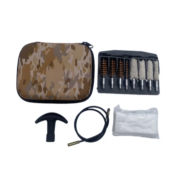 Kit de limpeza de pistola de pistola com caixa suave de camuflagem